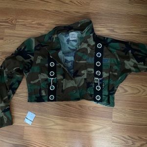 Furst of a Kind Army Cropped Jacket